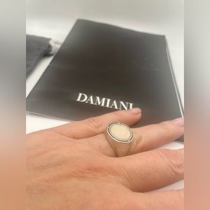 Damiani 18K White Gold Natural Diamonds Ring Sz 7.5 Brad Pitt Designed